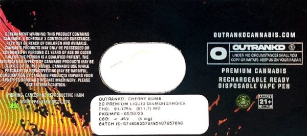 OUTRANKED
2G DISPOSABLE
LIQUID DIAMONDS - Image 11