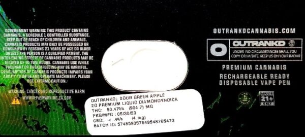 OUTRANKED
2G DISPOSABLE
LIQUID DIAMONDS - Image 4